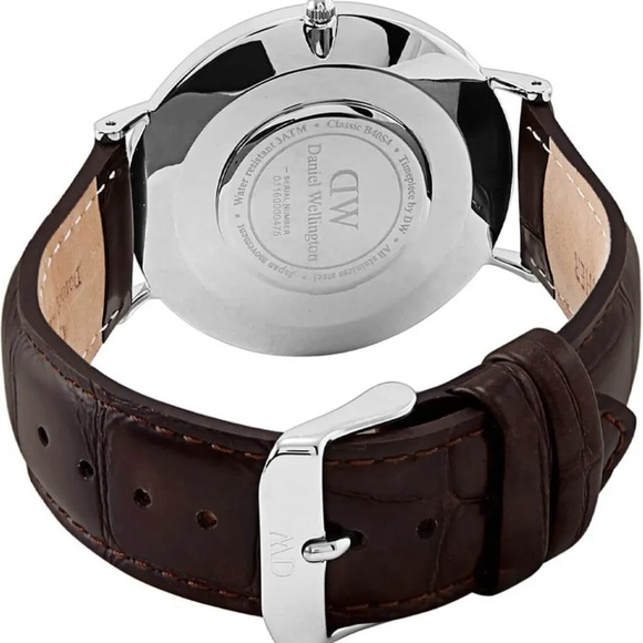 Daniel Wellington Classic York DW00100134 Black Dial Brown Leather Strap Watch - Picture 3 of 5